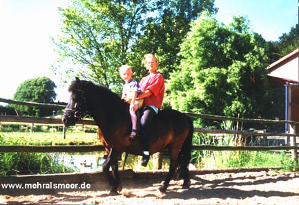 Ponyreiten f&uuml;r Kinder ist bei uns im Preis enthalten